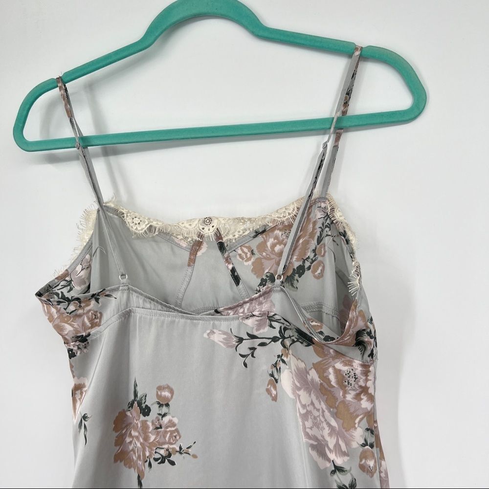 Y2K Intimately Free People Floral Sleeveless Lace-trim Slip Eyelash Fringe Dress - Picture 5 of 11